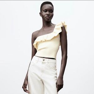Zara Asymmetric Knit Top